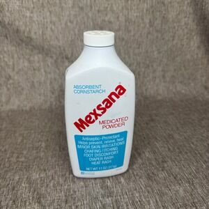 Vintage Mexsana Discontinued 11oz Cornstarch Shaker Bottle 1997 Vintage